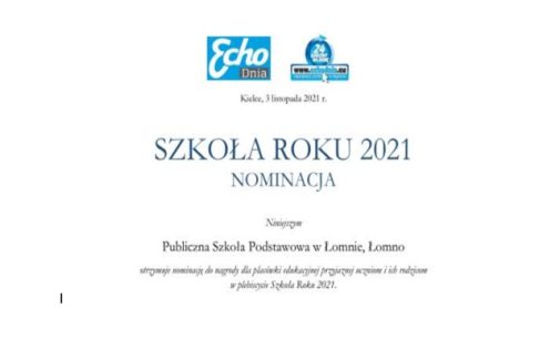 SZKOŁA ROKU 2021 – nominacja